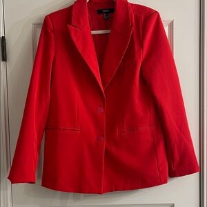 Forever 21 Vibrant Red Blazer